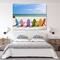 Designart - Adirondack Beach Chairs - Seashore Photo Canvas Art Print